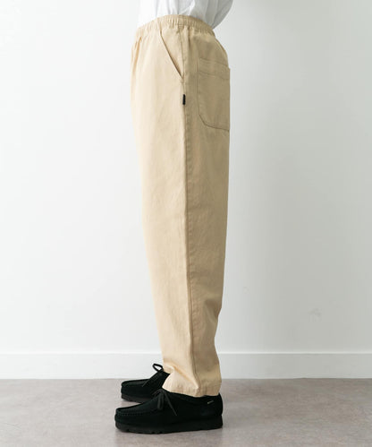 基礎寬鬆休閒斜紋棉布長褲