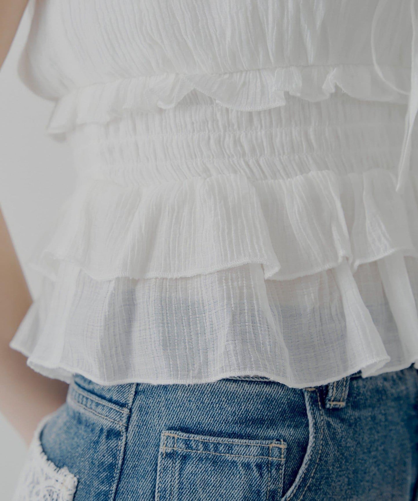 透膚蕾絲 裹胸背心短褲 套裝