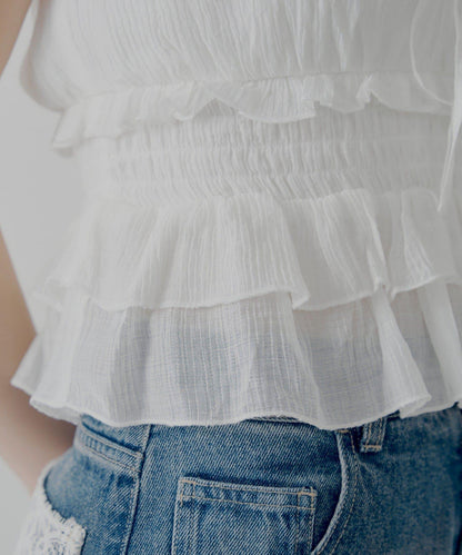 透膚蕾絲 裹胸背心短褲 套裝