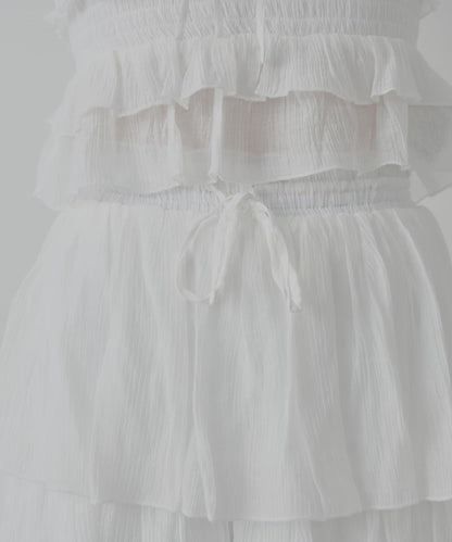 透膚蕾絲 裹胸背心短褲 套裝