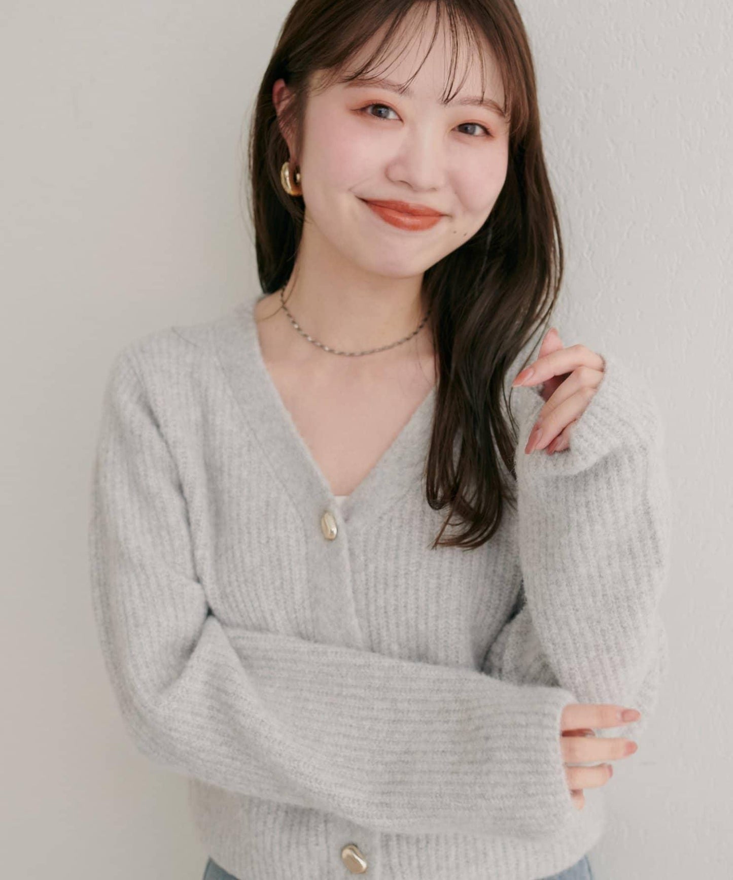 【限定】羊毛混紡條紋編織羊毛衫