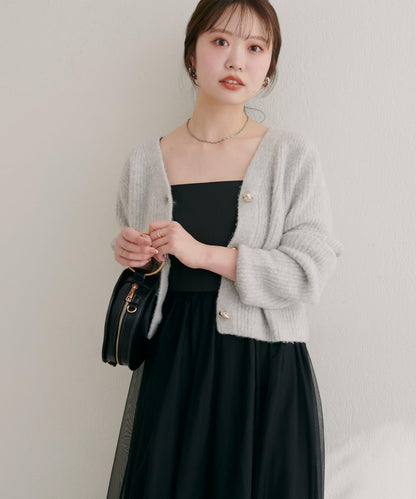 【限定】羊毛混紡條紋編織羊毛衫