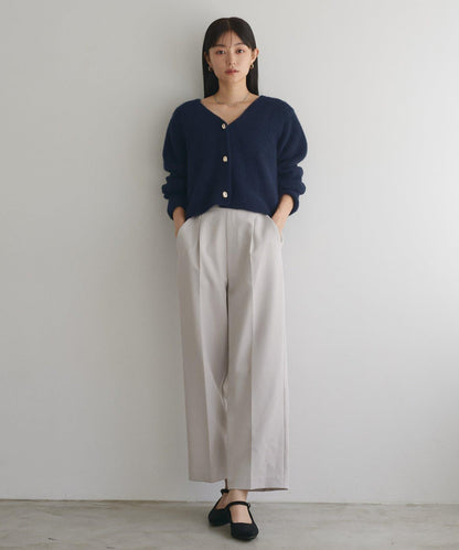 【限定】羊毛混紡條紋編織羊毛衫