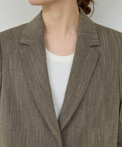 單排扣粗花呢夾克