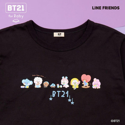 【《BT21》】印花及刺繡短袖T恤（成人款）