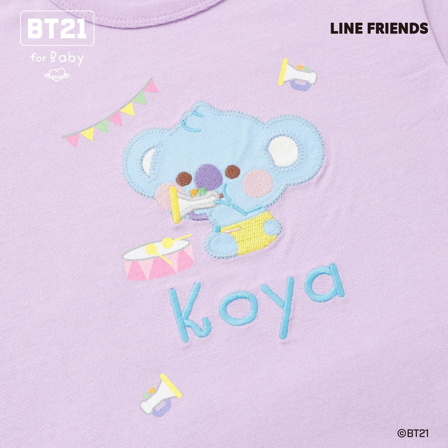 【《BT21》】刺繡短袖T恤