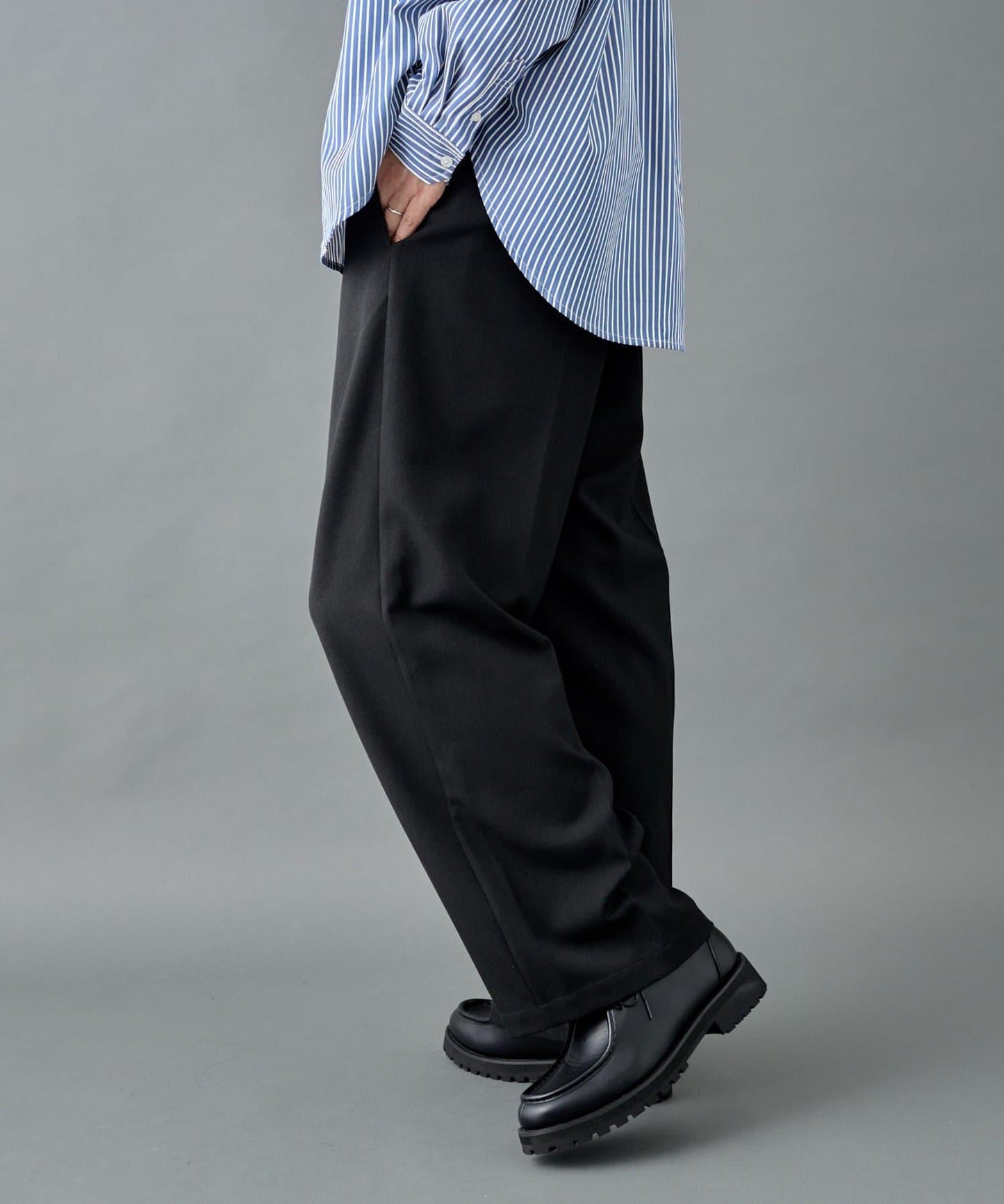 【套裝搭配適用】可水洗彈力寬鬆西褲