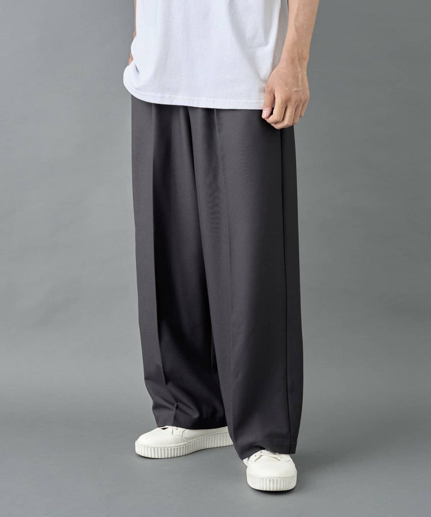 【套裝搭配適用】可水洗彈力寬鬆西褲