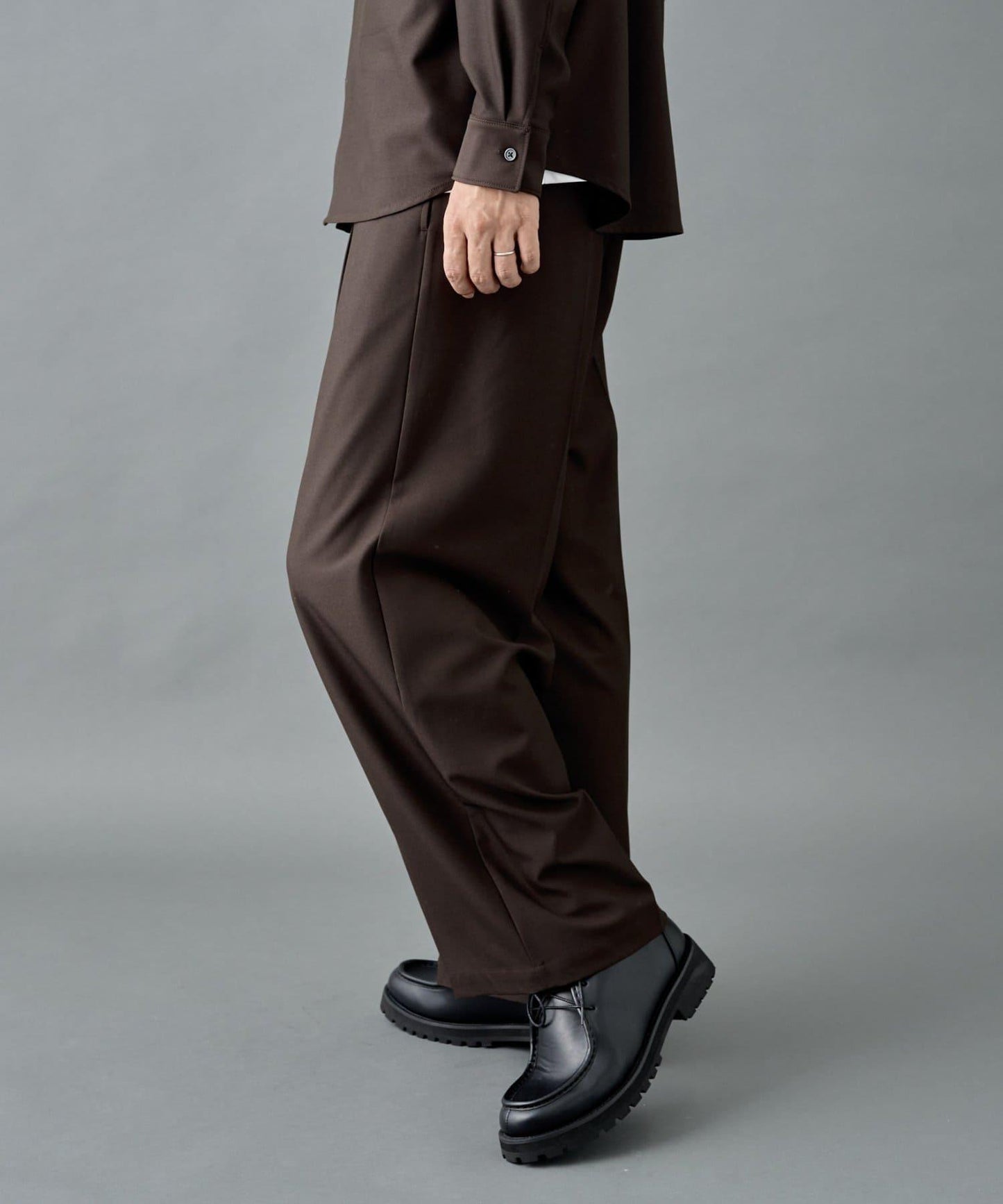 【套裝搭配適用】可水洗彈力寬鬆西褲