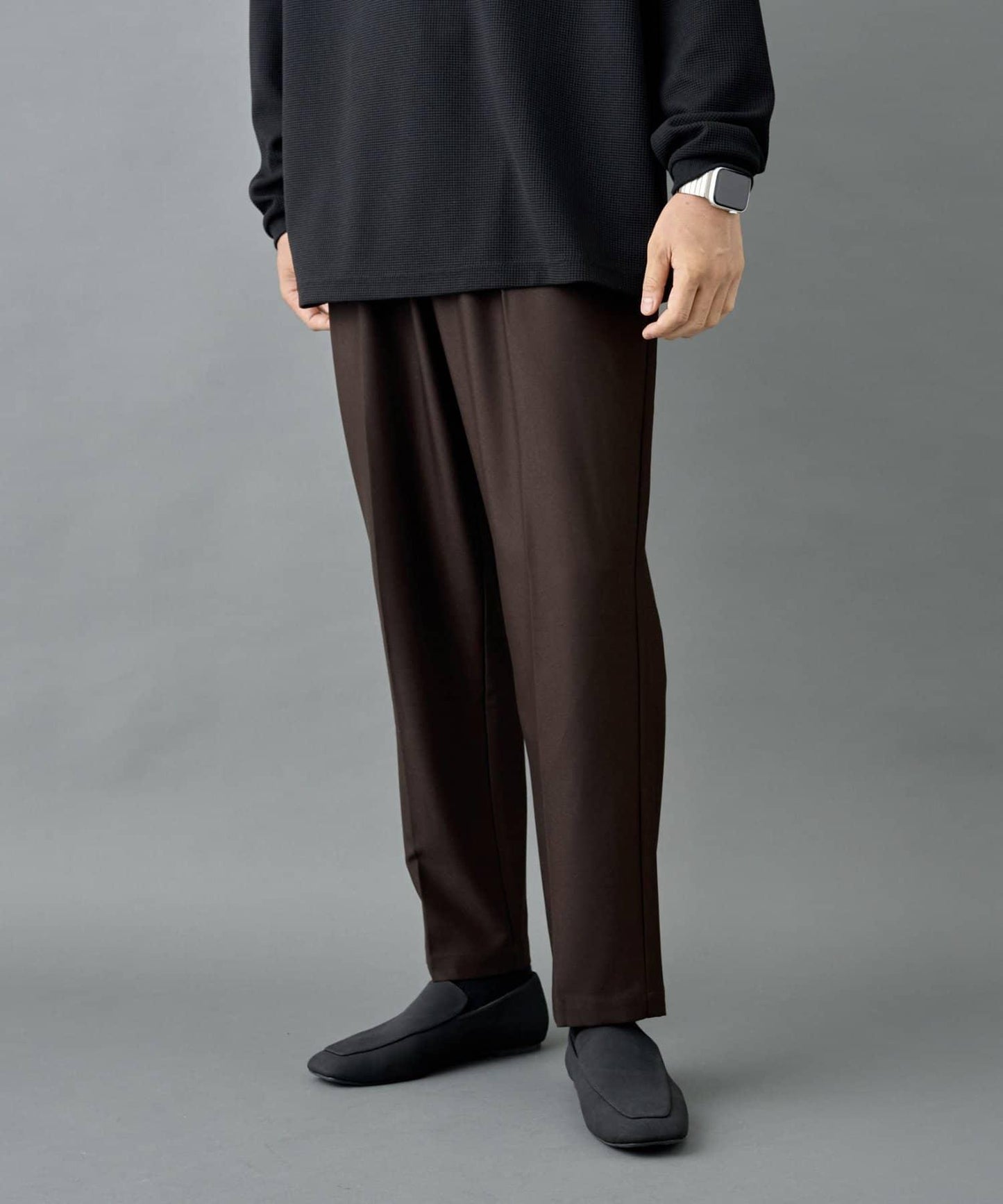 【套裝適配】可水洗彈力錐形褲