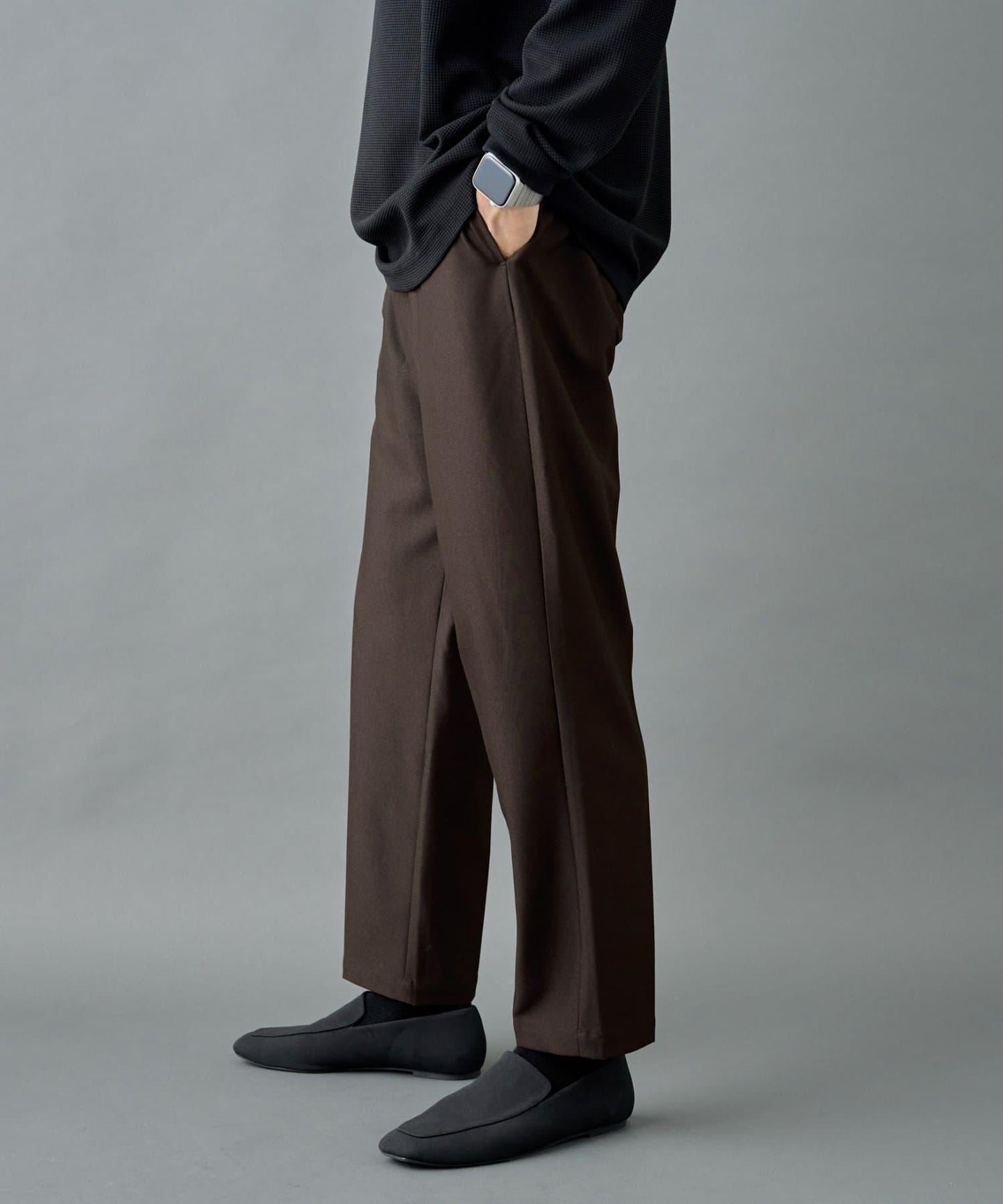 【套裝適配】可水洗彈力錐形褲