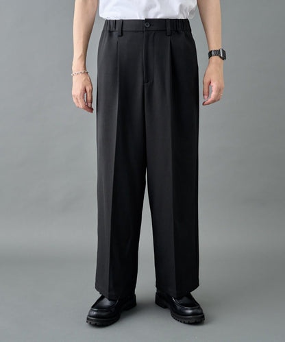 【套裝搭配適用】可水洗彈力寬鬆西褲