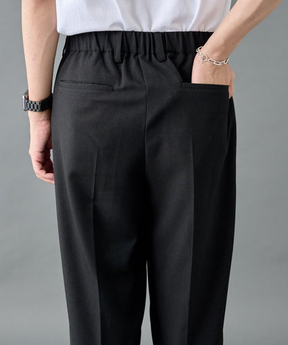 【套裝搭配適用】可水洗彈力寬鬆西褲