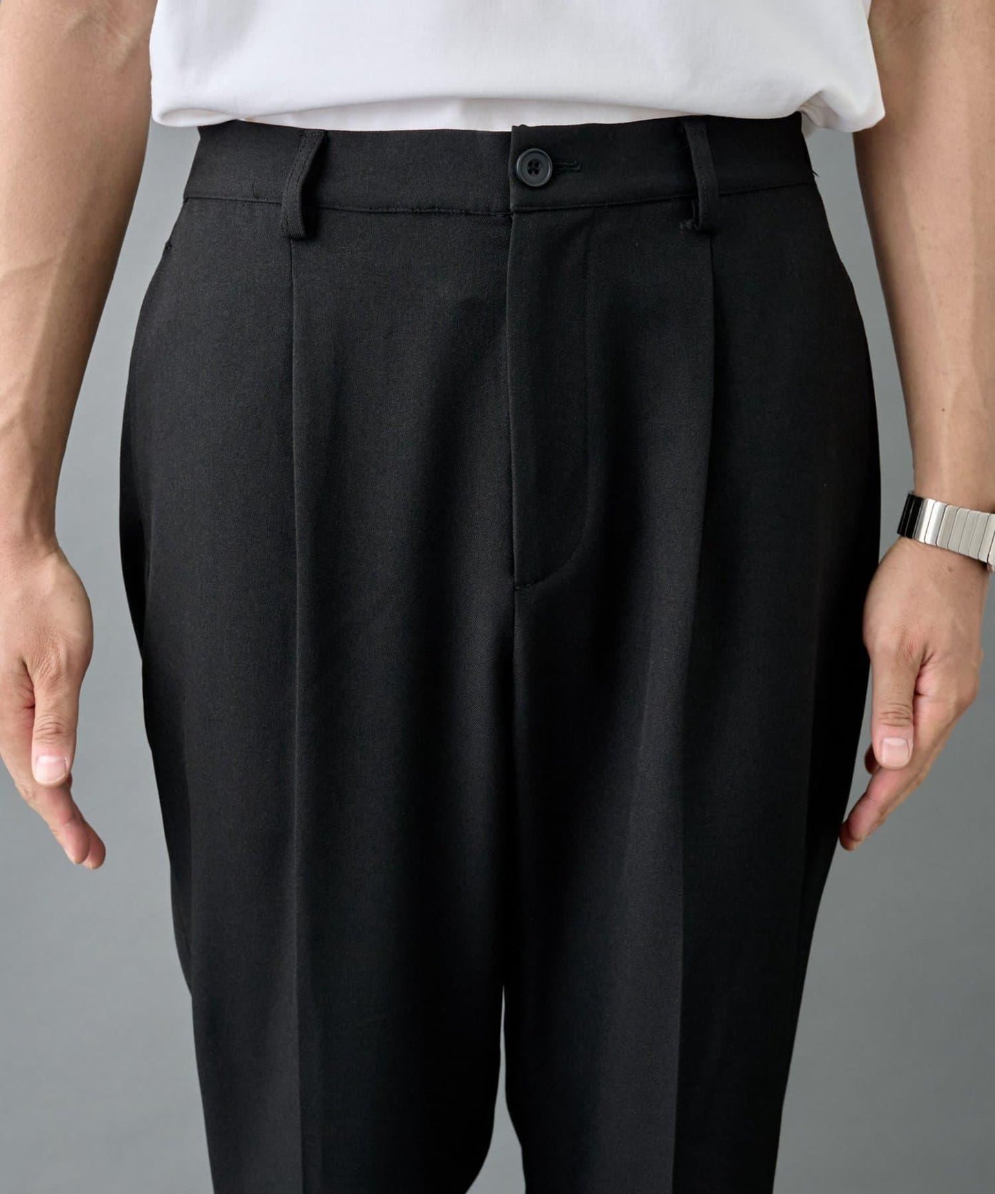 【套裝適配】可水洗彈力錐形褲