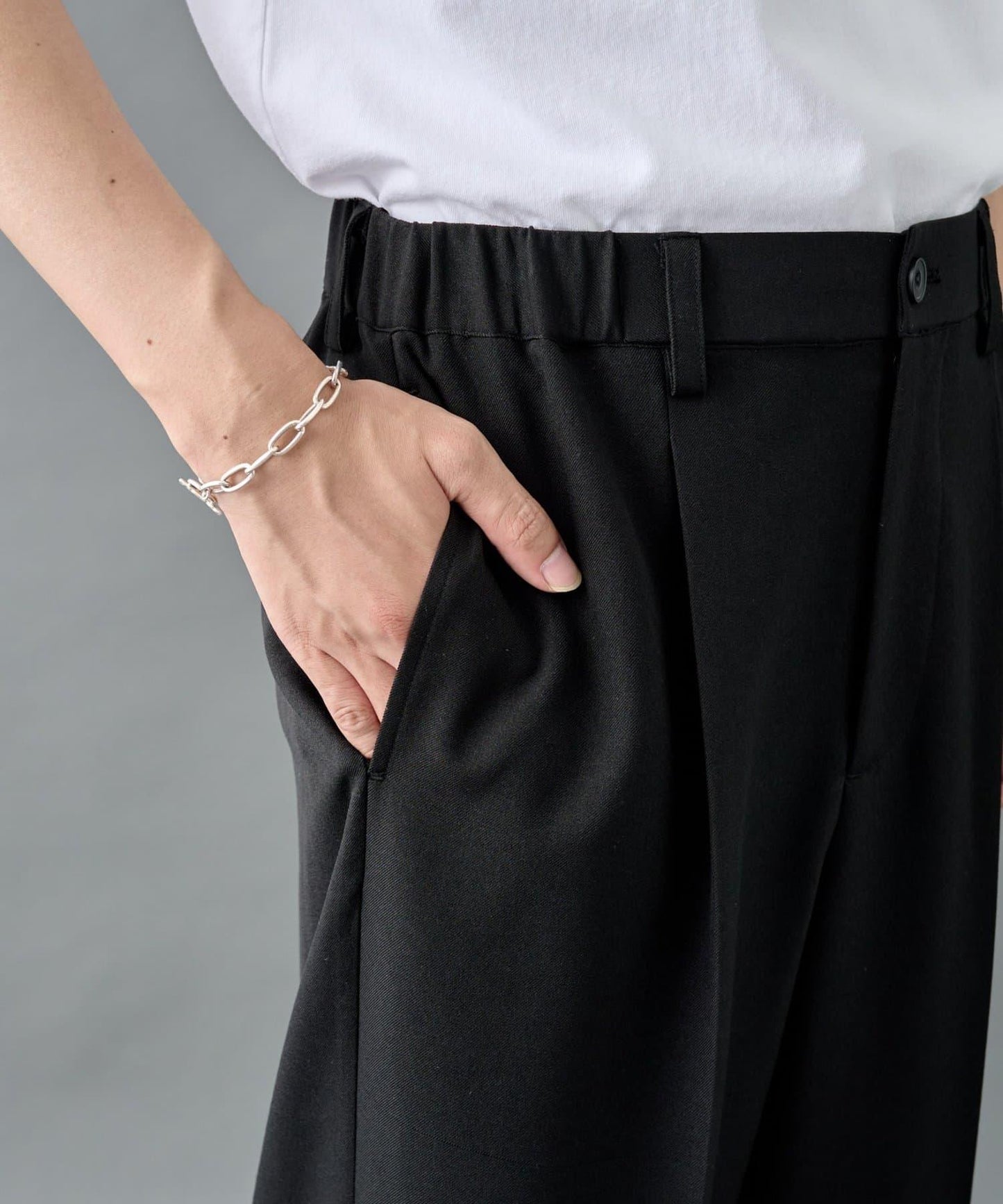 【套裝搭配適用】可水洗彈力寬鬆西褲