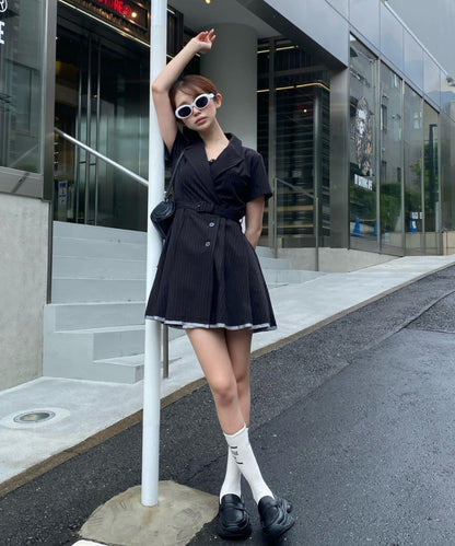 西裝外套迷你連衣裙