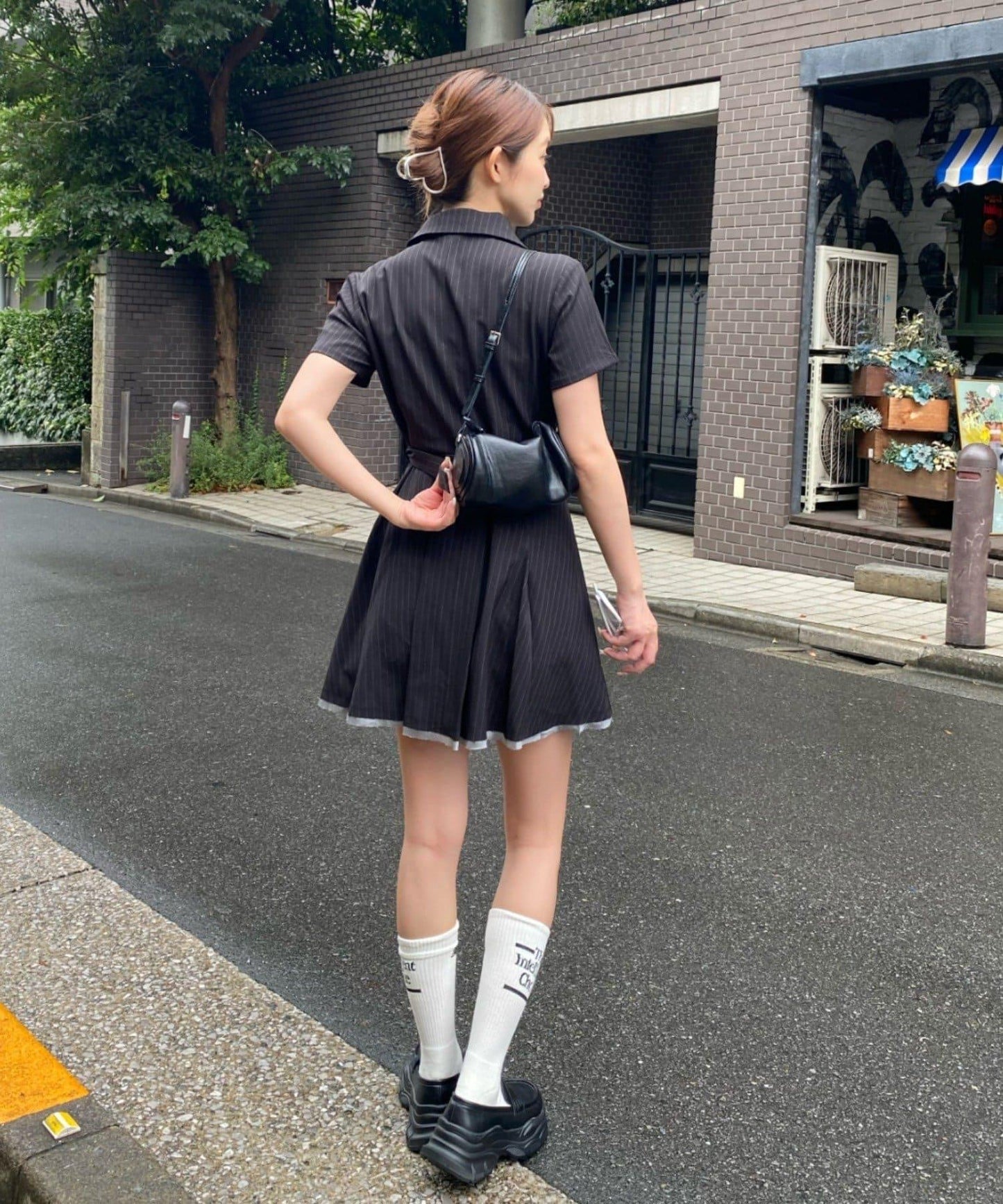 西裝外套迷你連衣裙