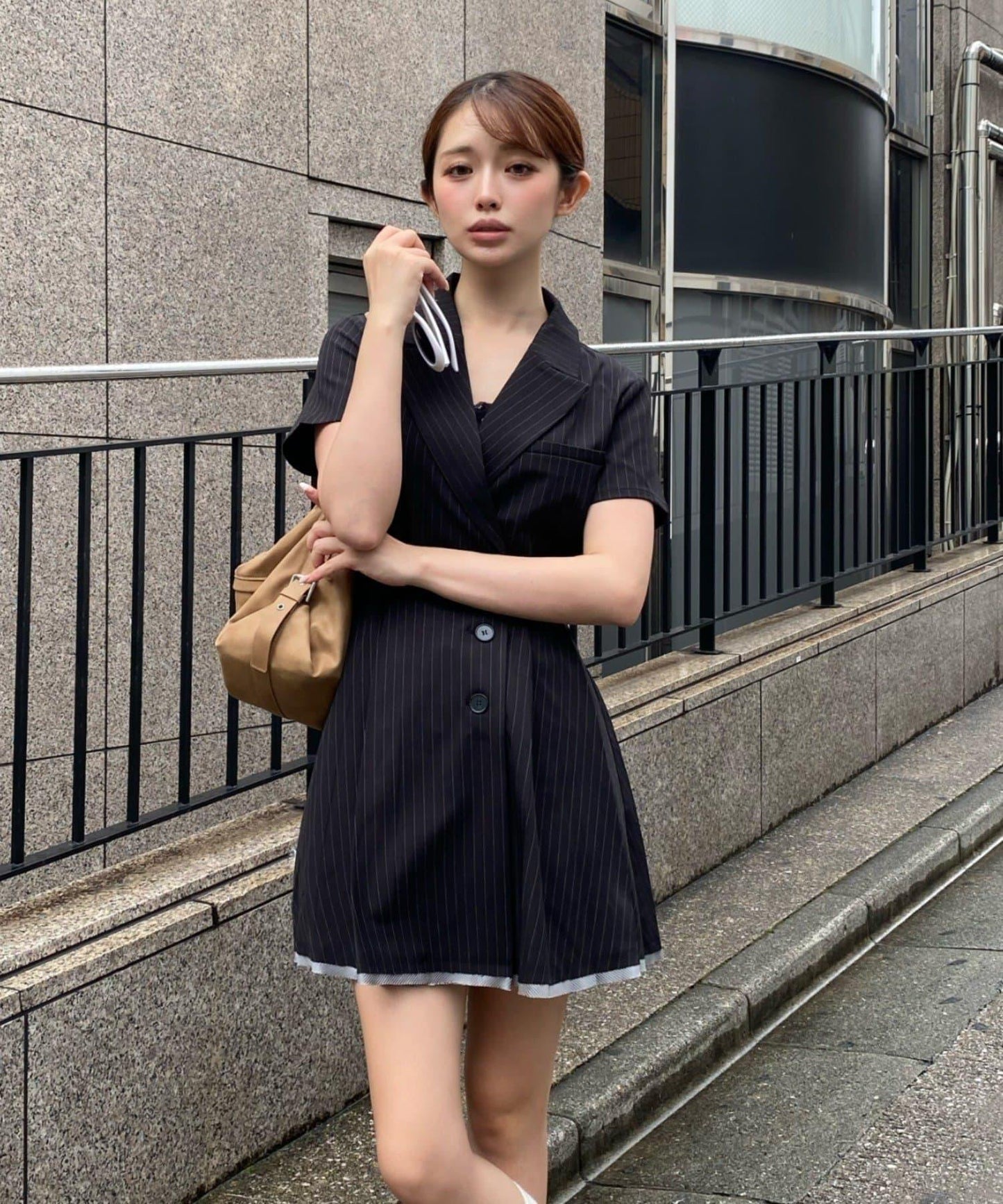 西裝外套迷你連衣裙