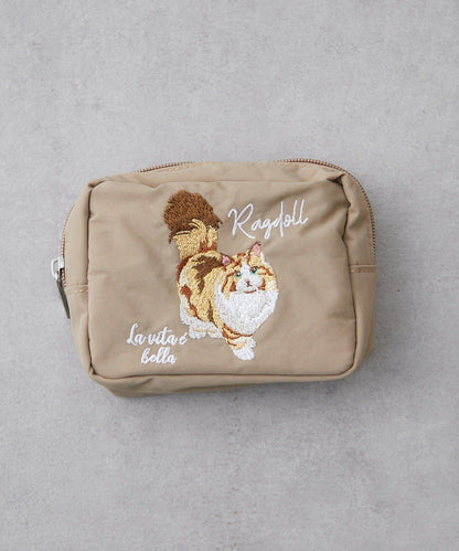 動物刺繡化妝包