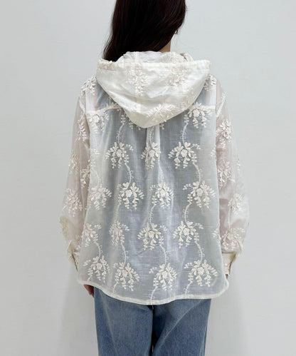3D刺繡連帽襯衫