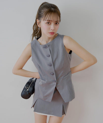 Chico 船領西裝風無袖馬甲