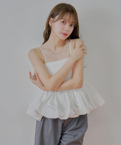 Chico 可拆卸肩帶 拼接荷葉擺 抹胸上衣