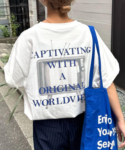 多色圖形印花T恤