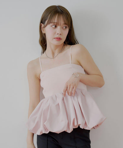 Chico 可拆卸肩帶 拼接荷葉擺 抹胸上衣