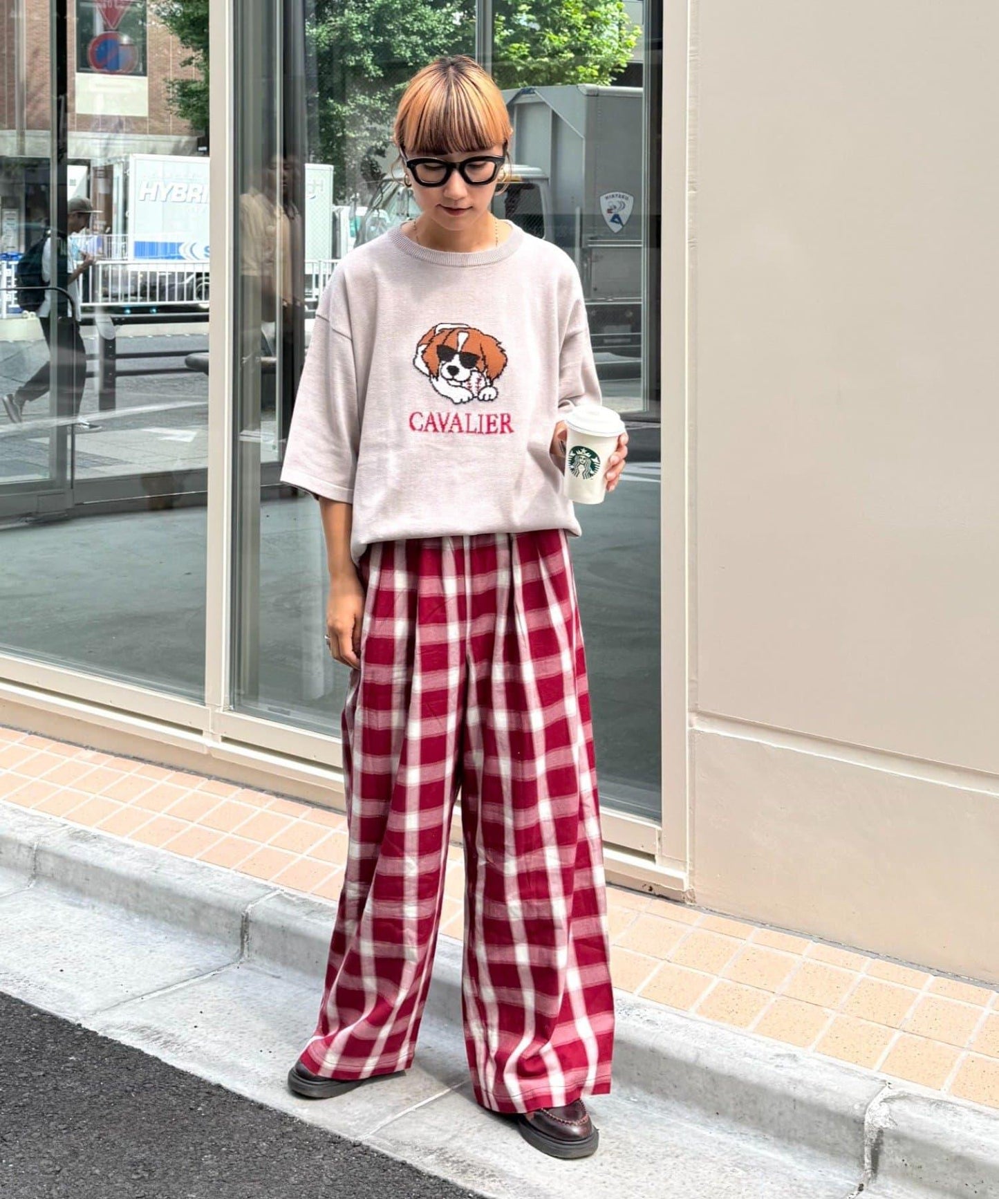 【男女通用】動物紋狗夏季針織半袖T恤