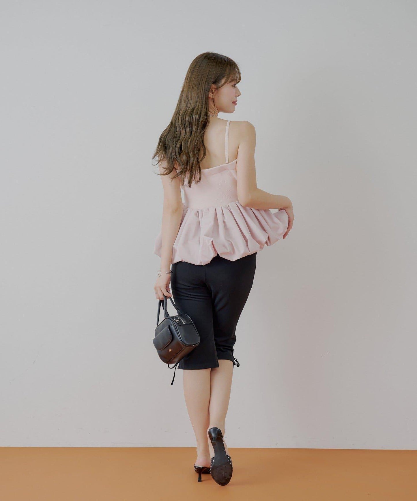 Chico 可拆卸肩帶 拼接荷葉擺 抹胸上衣