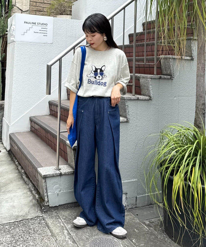 【男女通用】動物紋狗夏季針織半袖T恤