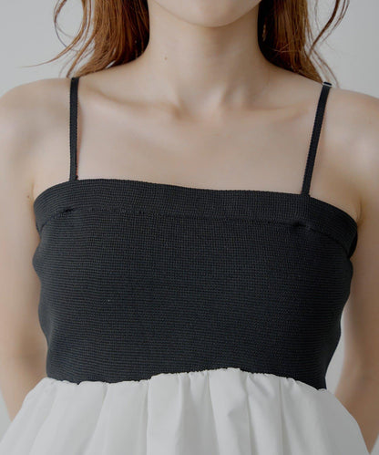 Chico 可拆卸肩帶 拼接荷葉擺 抹胸上衣