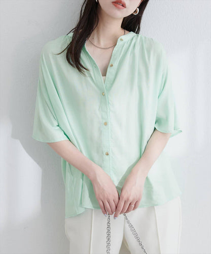 【限定】麻混闊袖襯衫