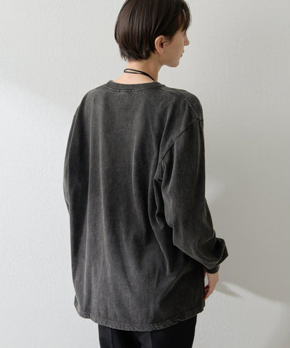 絨布印花長款T恤