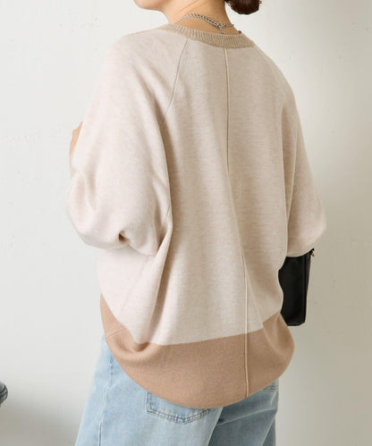 彩色拼塊針織衫