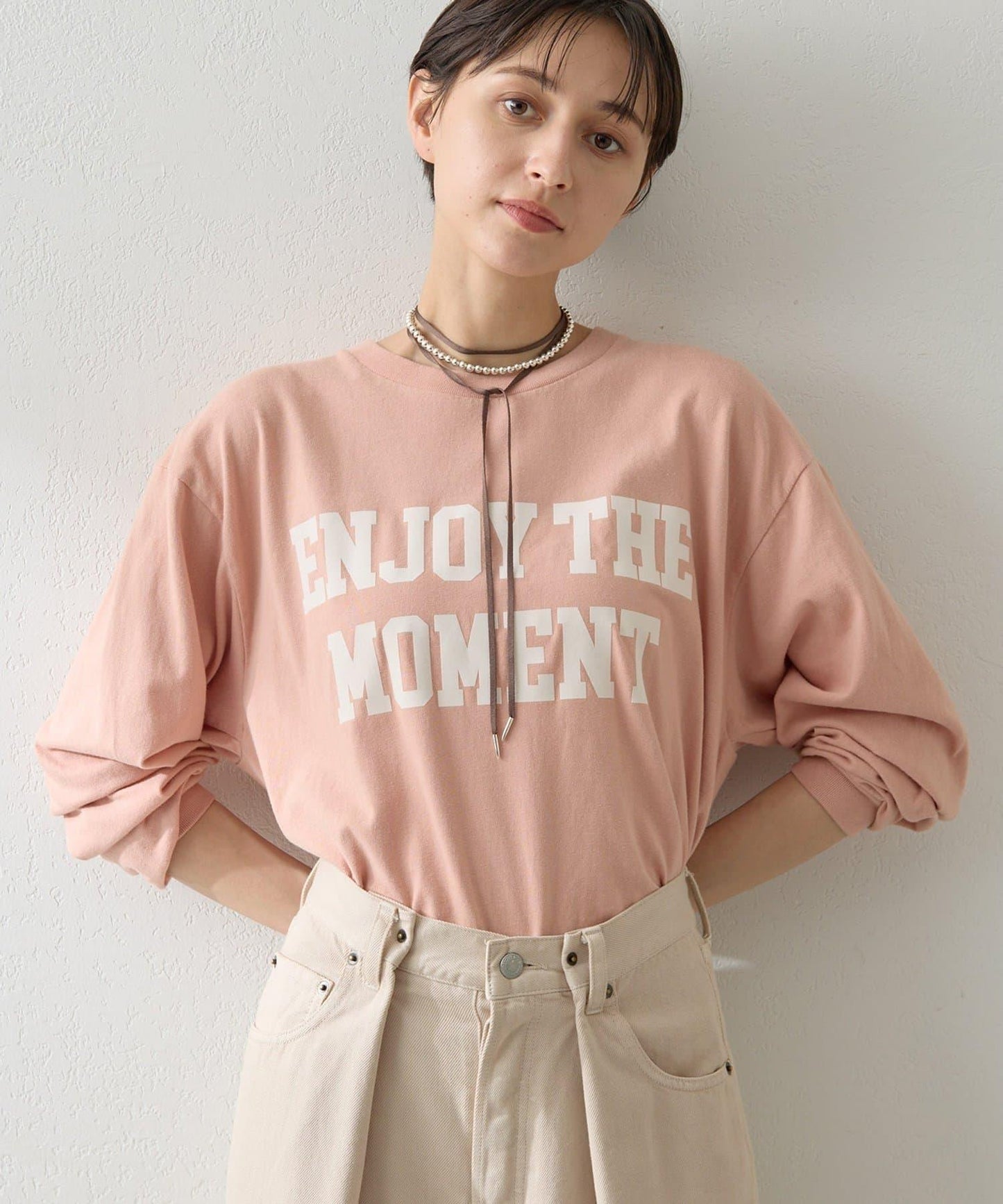 絨布印花長款T恤