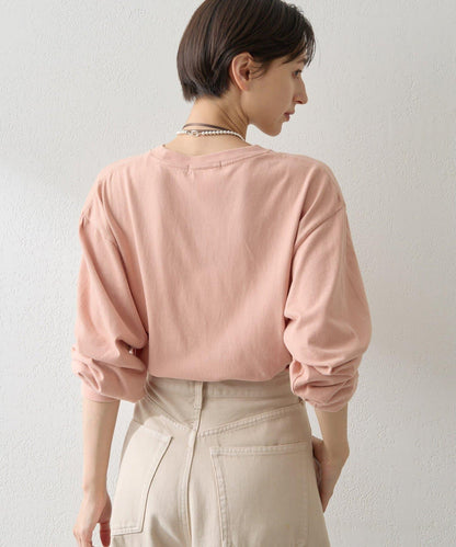 絨布印花長款T恤