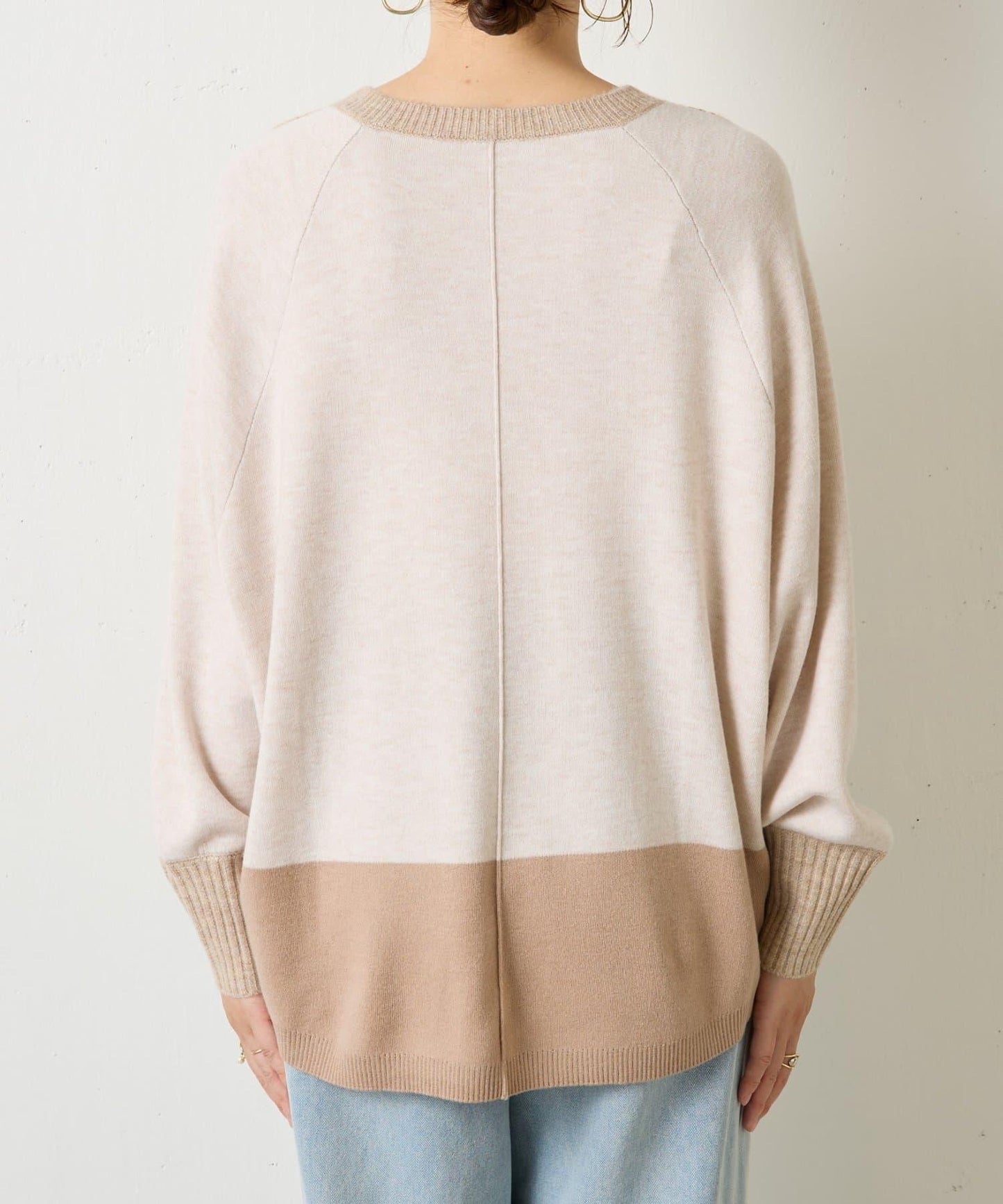 彩色拼塊針織衫