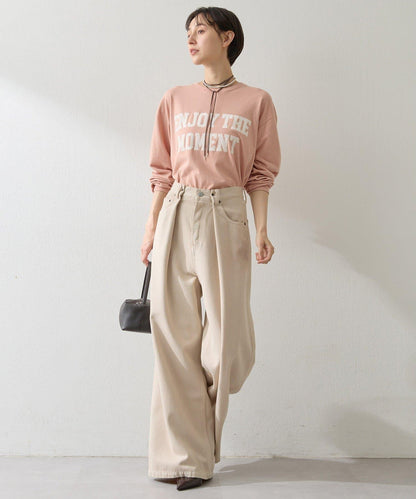 絨布印花長款T恤