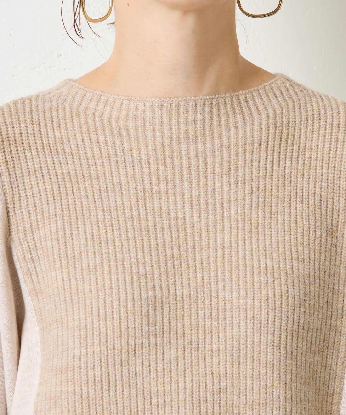 彩色拼塊針織衫