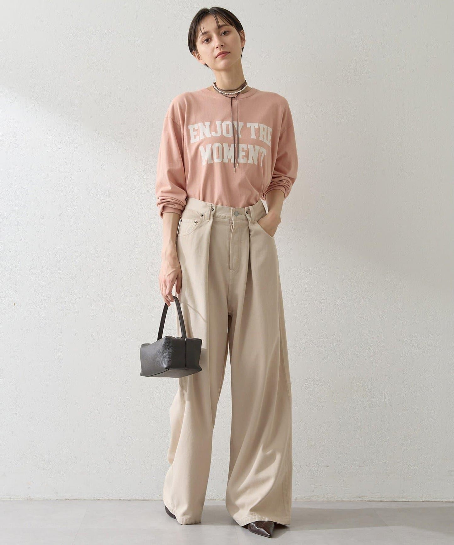 絨布印花長款T恤