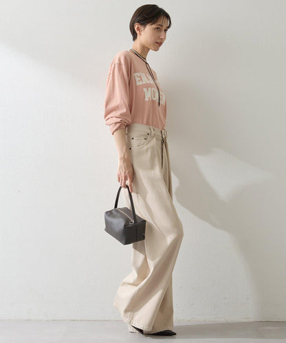 絨布印花長款T恤