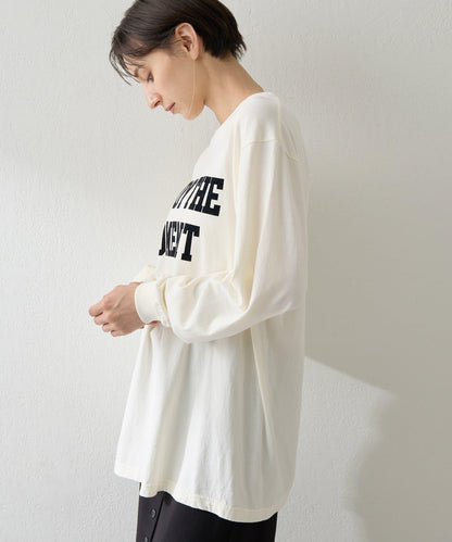 絨布印花長款T恤