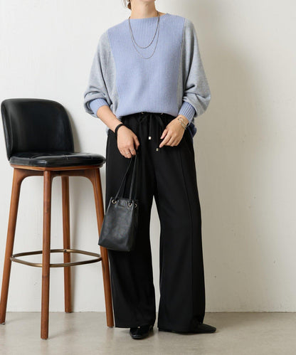 彩色拼塊針織衫