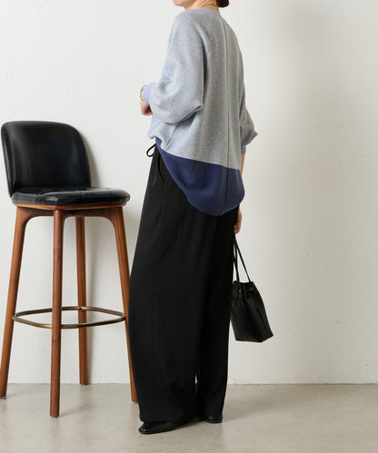 彩色拼塊針織衫