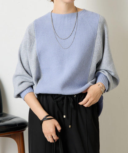 彩色拼塊針織衫