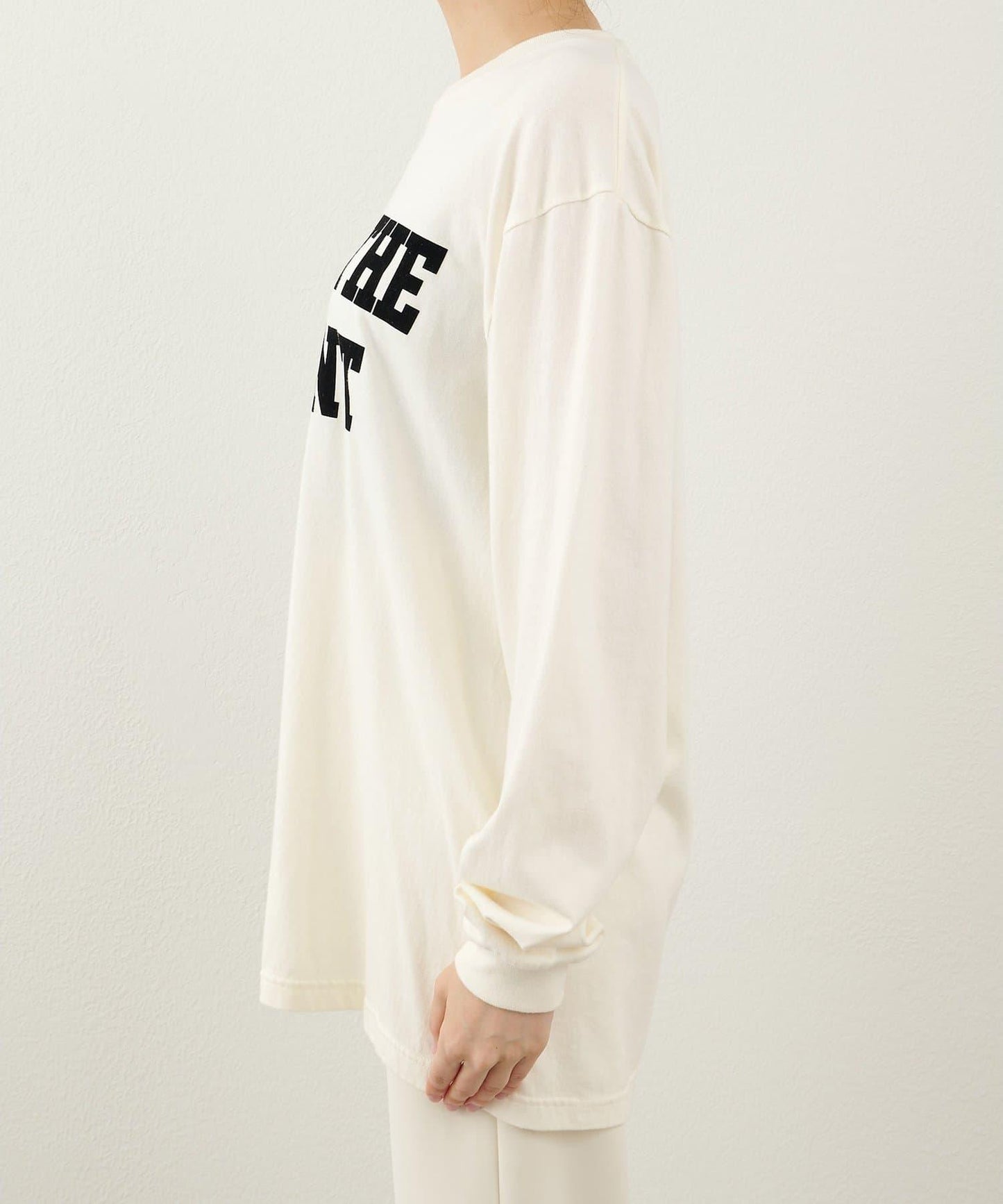 絨布印花長款T恤