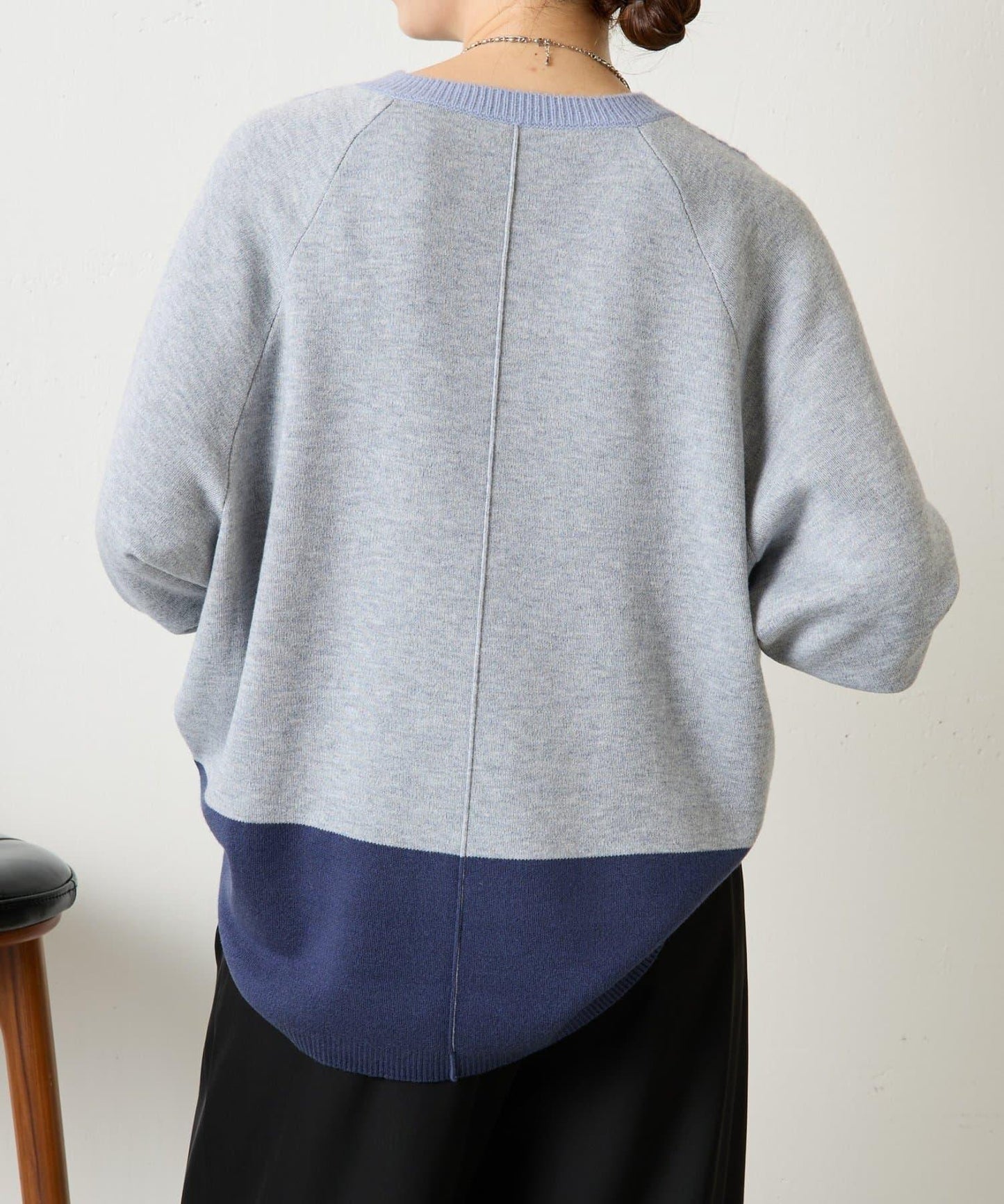 彩色拼塊針織衫