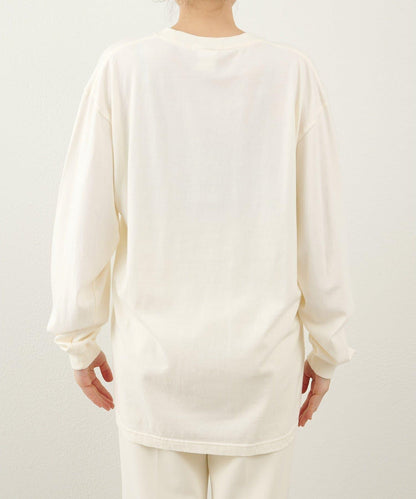 絨布印花長款T恤