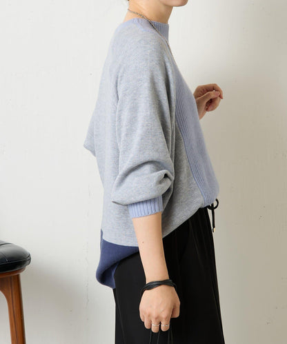 彩色拼塊針織衫